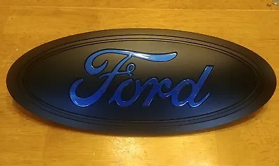 2015-23 F150 Tailgate Emblem LIGHTNING BLUE & MATTE BLACK Rear Only OEM Ford • $121