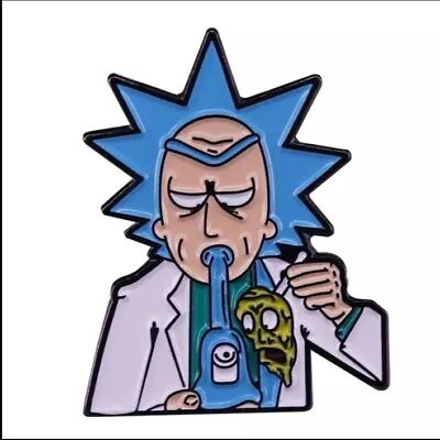 Rick And Morty Meme Cartoon Dab  Pot Dab Rig Heady Festival Hat Pin • $10