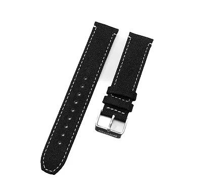 Timex Expedition 20mm Black Scout Fabric & Leather Sports Replacement Watchband • $9.74