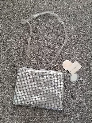 Atmosphere Primark Silver Chain Mail Effect Silver Bag • £4.99