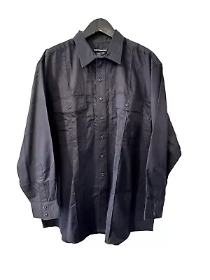 5.11 Tactical B-Class Long Sleeve Uniform Shirt Mens Size 2XL Black Cotton Twill • $25.99