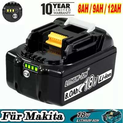 BATTERY FOR MAKITA 18V 6Ah/8Ah/9Ah/12Ah LXT LI-ION BATTERY BL1860 BL1850 BL1840 • £33.49