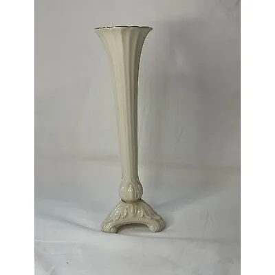 LENOX Bud Vase Approx 7.5” Tall Cream Fluted With Three Feet  USA • $20