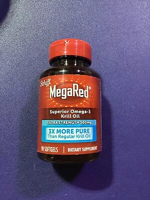 MegaRed Superior Omega-3 Krill Oil Extra Strength 500 Mg 90 Softgels • $31.95