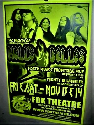 AC/DC  HELLS BELLES In Concert Original Show Poster Boulder Co FOX Theater COOL • $30