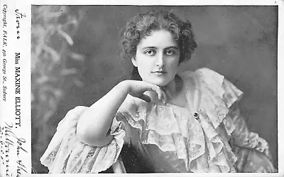 Postcard - Edwardian Actress - Miss Maxine Elliott - Australian Card - 1905 • £2.99