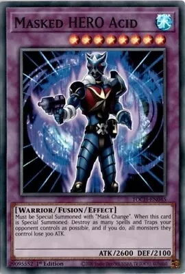 Yugioh! LP Masked HERO Acid - TOCH-EN045 - Super Rare - 1st Edition Lightly Play • $0.99