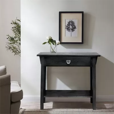 Leick Furniture Wood Mission Console Table In Slate Black • $176