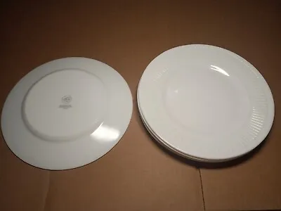 Set Of 4 MARTHA STEWART EVERYDAY FRANCE BALUSTRADE WHITE SALAD PLATES 7 3/4  • $20