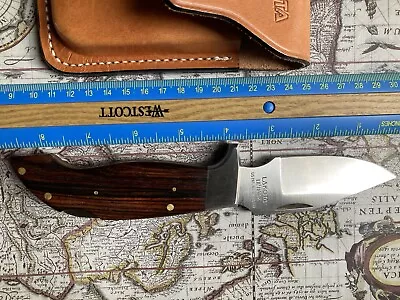 Lakota Lil' Hawk Lock Back Folding Knife W Leather Sheath Moki Japan • $175