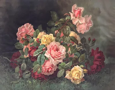 Paul De Longpre Roses Canvas Print 16 X 20 • $39.99