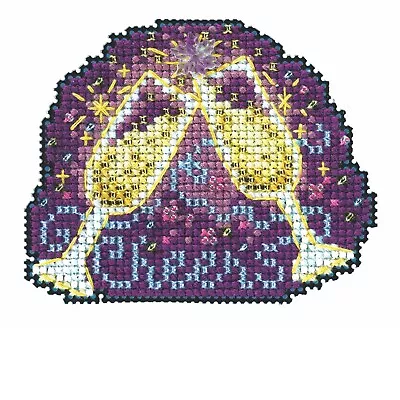 Cheers Cross Stitch Ornament Kit Mill Hill 2022 Winter Holiday • $8.99