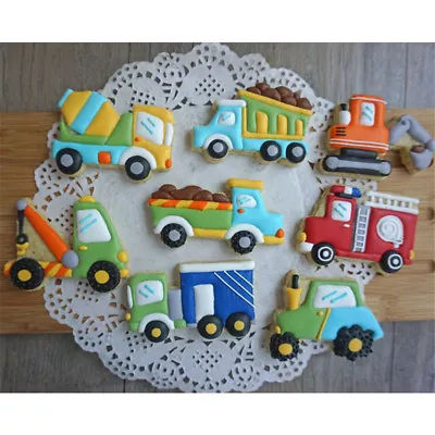 8pcs Car Truck Cutter Sugarcraft Cake Decorating Cookies Pastry Mould A JlB``d • £4.18