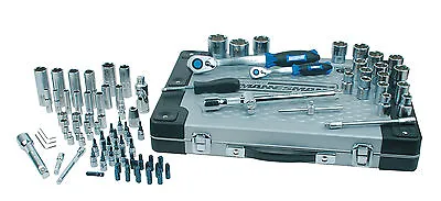 Mannesmann Premium Ratchet Socket Set 94 Pcs 1/2  / 1/4  S2 Steel Blue Finish  • £79.99