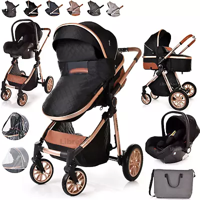 Baby Buggy Pram Car Seat 3 In 1 Travel System Pushchair Stroller Newborn • £198.99