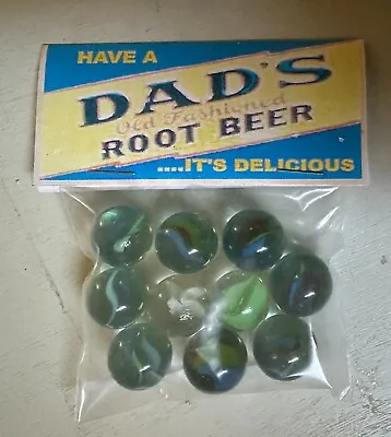 Dad's Root Beer Advertisement + Marbles     #84 • $7.60