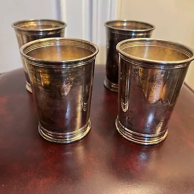 Vintage Silver Plated Mint Julep Derby Cup Set Of  4 Gorham YC 1529 Silver Plate • $65