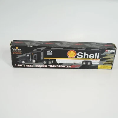 $9.95 • Buy CORGI Classics 12  SHELL GAS RACING Transporter 1/64 Diecast Tractor Trailer NIB