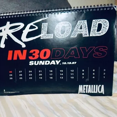 Metallica Reload Countdown 1997 Collectible Calendar SUPER RARE By Elektra Promo • $22.99