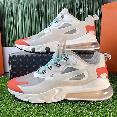 Nike Air Max 270 React Light Beige Orange Mens Shoes AO4971-200 Size 11 • $107.10