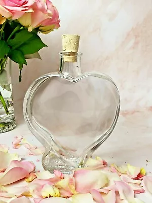 £2.32 • Buy Glass 100ml Heart Bottles With Corks - Wedding Favours, Spirits & Liqueurs 