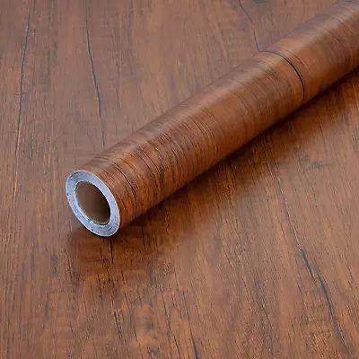 Peel And Stick Wood Grain Contact Paper 17.71  X 118  Brown Wooden Look Wallpape • $13.26