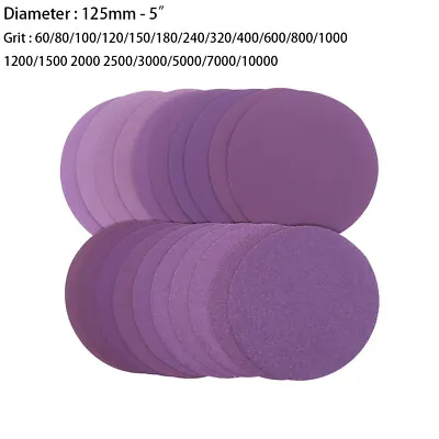 5  Sanding Discs Wet & Dry Sandpaper Orbital Sander Pads Hook Loop 60-10000 Grit • $5.99