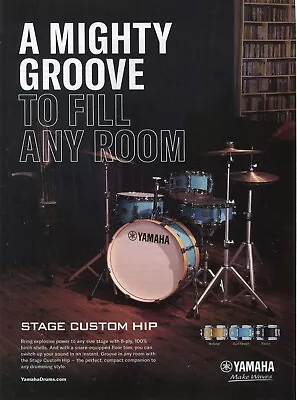 2020 Print Ad Of Yamaha Stage Custom Hip Surf Green Drum Kit • £9.64