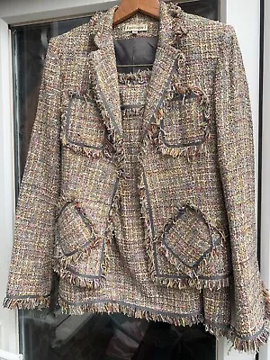 Chanel Type Jacket Beautiful Tweed Jacket And Skirt Great Quality • £30