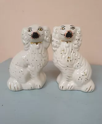 Vintage Ceramic Mantle Dogs Spaniels Wally Dugs Compact Size. • £12