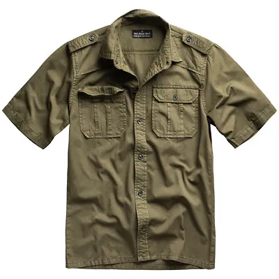 Surplus M65 Basic Shirt Short Sleeve Mens Casual Work Military Outdoor Olive • £36.95