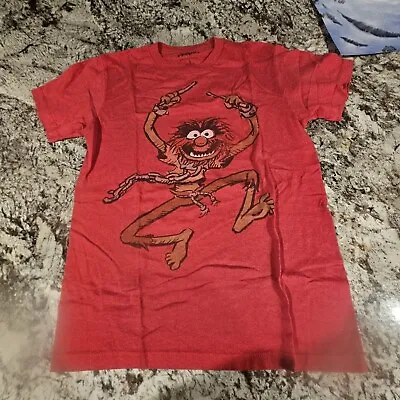 ANIMAL Of THE MUPPETS Drummer T-shirt - Official - Licensed Size Small Red • $12