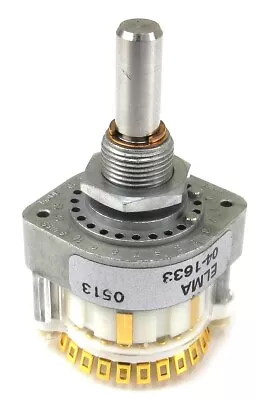 Elma 04-1633 6-Pole 3-Position Make Before Break Gold Contact Rotary Switch. SE • $82.50