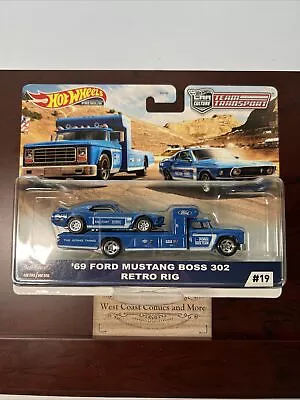 '69 Ford Mustang Boss 302 Retro Rig - Team Transport - Hot Wheels Premium #19 • $29.88