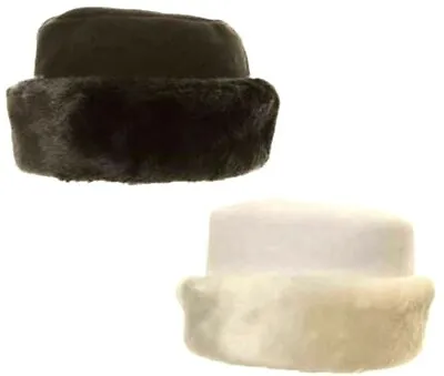 £7.99 • Buy Womens Beanie Hat Faux Fur Winter Cossack Russian Hats Lined Pillbox Cloche Size