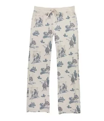 P.J. Salvage Womens Cowboys & Horses Pajama Lounge Pants Beige Small • $36.64