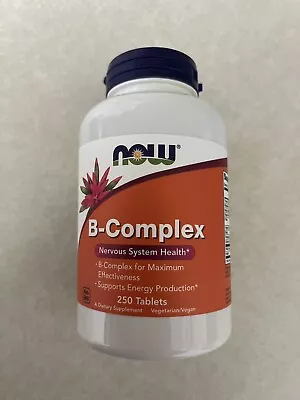 Now Foods B-Complex 250 Tablets - Non GMO - Expires 10-2024 • $14.99