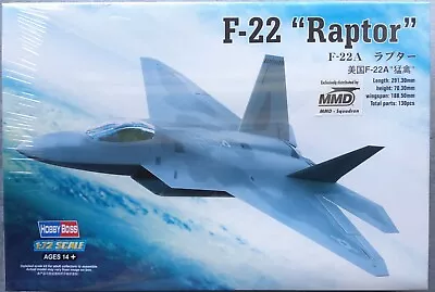 HobbyBoss 1/72 F-22  RAPTOR  (F-22A) #80210 Shrink Wrapped • $18