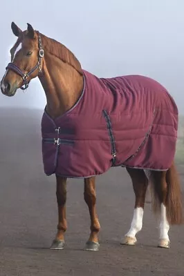 £86 • Buy Horseware Rambo Stable Rug 100g - 5'9 Burgundy /Teal