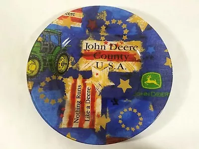 John Deere County U.S.A. Decorative Plate Patriotic Tractor Logo • $18.26