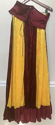 Von Lancelot Velvet Maxi Skirt And Satin Corset Belt Renaissance Faire Cosplay  • $64.99