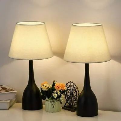 Set Of 2 Modern Table Lamp Bedside Table Lamp Small Indoor Decoration 60W Gift • $25.99
