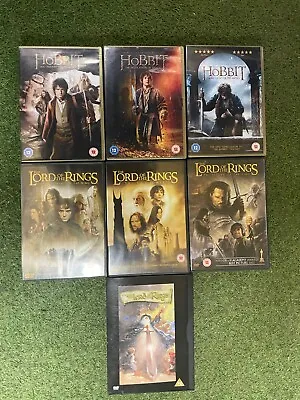 The Lord Of The Rings &Hobbit Trilogy’s Dvd Bundle 6 Movies  + LOR Animation • £12