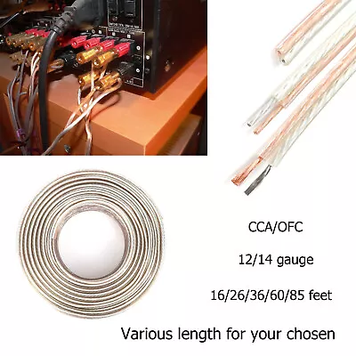 12 14 Gauge AWG Speaker Wire For Car Home Marine Audio Cable 10 30 50 100 FT Lot • $13.99