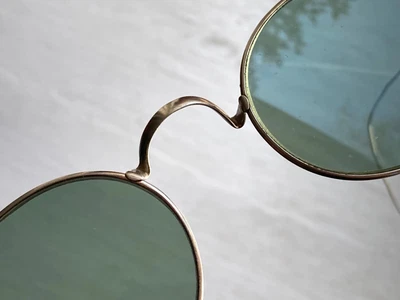 $35 • Buy Antique Victorian Willson Sunglasses W/ Grey Glass Lenses - 1800's  Metal Frame