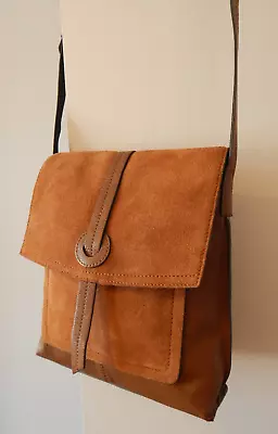 £0.99 • Buy NEXT Light Brown & Tan Leather And Suede Shoulder Cross Body Bag