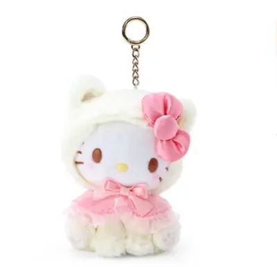 Sanrio - Hello Kitty Cosplay Plush Keychain Gold Toned Clasp Keyring • $14.99
