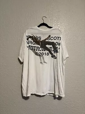 Travis Scott X Virgil Abloh Astroworld 2018 2XL XXL WORN Jordan 4 Tee • $61