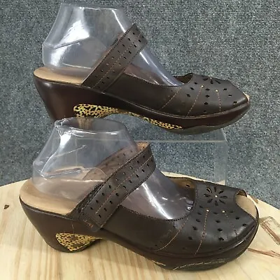 J-41 Sandals Womens 10 M Sonoma Mary Jane Clogs KJ11SON02 Brown Leather Wedge • $7.20
