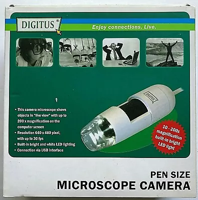 DIGITUS PEN SIZE MICROSCOPE CAMERA DA-70350 / Includes All In Original Box • $37.50